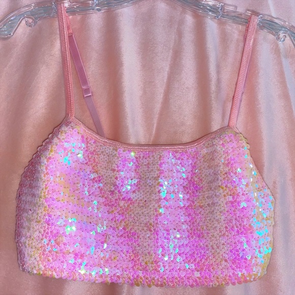 Urban Outfitters Tops - Out From Under - Pink Sequin Top - NWT - Medium